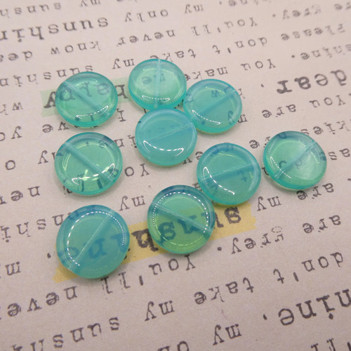 Czech coin glass - coin, beads
