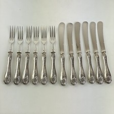 Antique Set Of 6 Silver