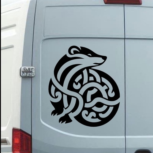 Celtic badger vinyl decal - vinyl,