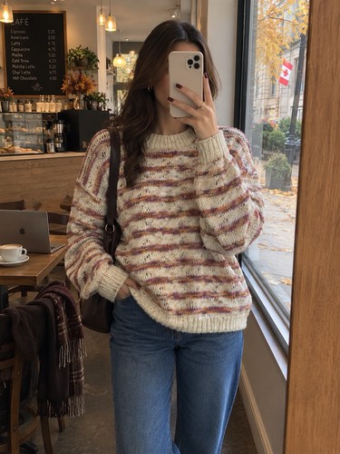 Apricot wavy stripe pastel - apricot,
