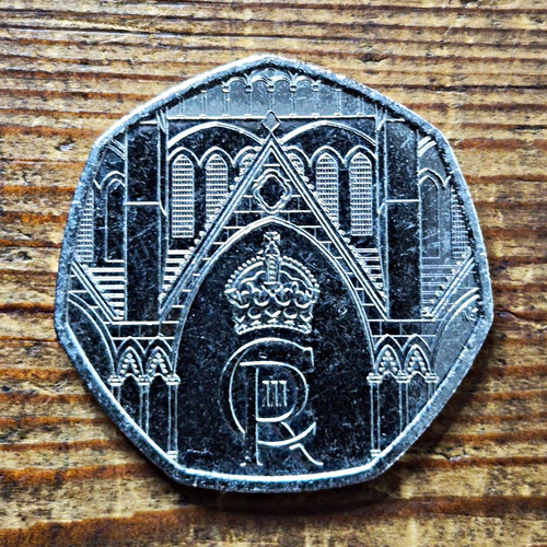 50p coronation westminster - uk,