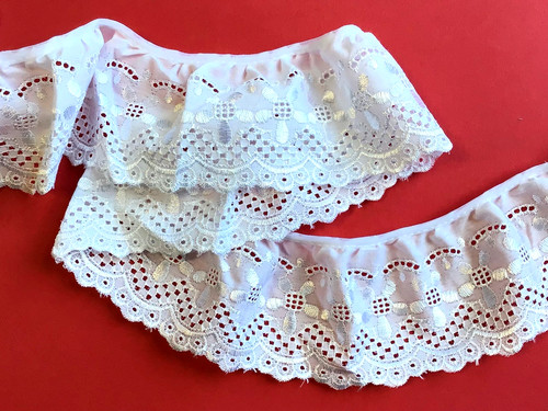 Metres bright white satin - 3,