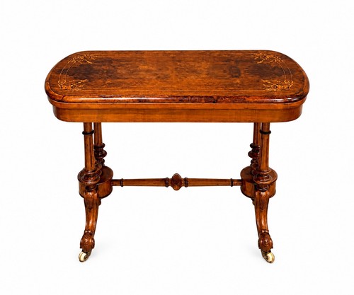 Victorian burr walnut fold - victorian,