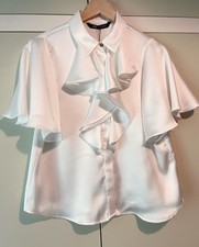 BNWT ZARA Size L Satin Frill
