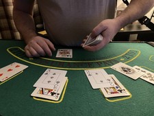 Roaming blackjack table -