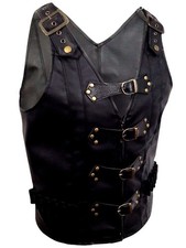 Mens Black Leather Steampunk