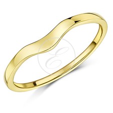 9ct Yellow Gold Ring Curved Wishbone Wedding Ring Band
