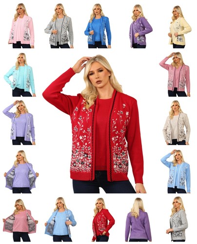 Ladies twin set floral - ladies,