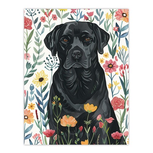 Dog lover black labrador - dog, in
