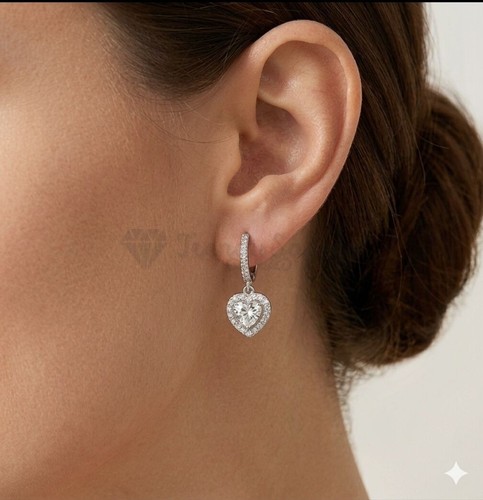 925 sterling silver heart drop - sterling,