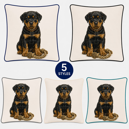 Rottweiler puppy cushion - rottweiler, cover