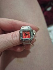 Ring Watch Red Unisex.Finger