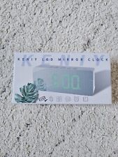 KENIY Digital Mirror Alarm, Dual Purpose USB Port Battery Powered Alarm Clock