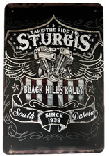 Sturgis rally tin sign indian - sign, (indian