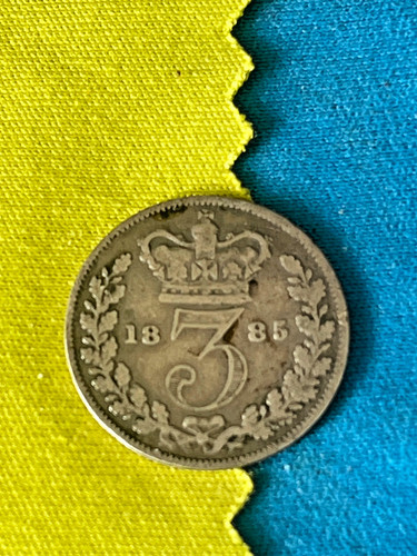 1885 victoria silver coin - victoria, 3d