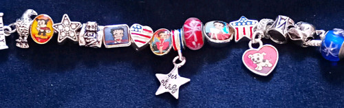 Betty boop july silver tone - silver,