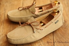 Loake Thruxton Tan Beige Suede Driving Shoes Loafers Men's UK 9 EU 43 US 10
