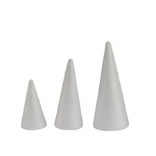 3x 15/20/25cm Cone Shape Foam