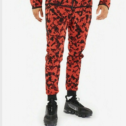 Nike tech fleece bottoms red - fleece,