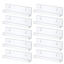 6 Set Vinyl Record Display Shelf  Album CD Wall Mount Storage Rack Holder Clear