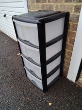 Set Of 4 Plastic Storage Drawers