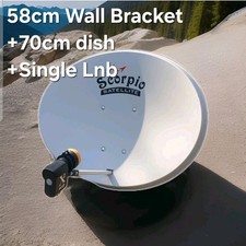 70cm Satellite For Sky Freesat  Polsat Hotbird Astra  Eutelsat+LNB +58cm Bracket