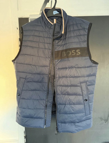Boss men blue puffer gilet - boss,