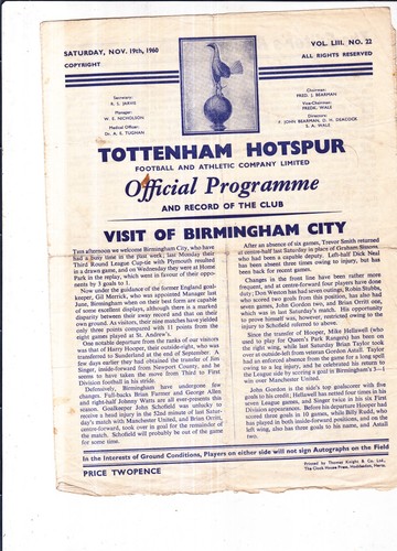 1960 1961 tottenham - 1960,