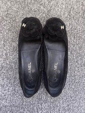 Chanel Ballet Flats Black Suede  37.5-Good condition 
