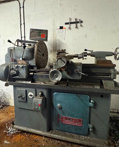 Harrison lathe with dro and - harrison,