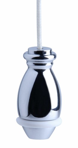 Large chrome pull cord weight - large,
