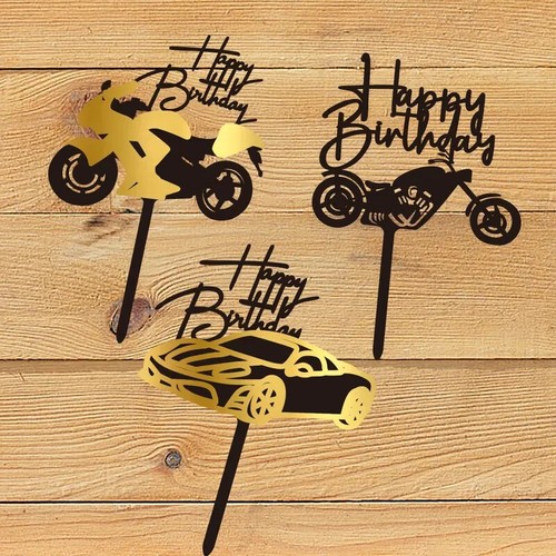 Motorbike cake topper - motorbike, acrylic