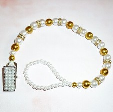 White Gold Diamante Pearl