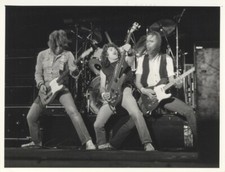 Status Quo Guitar 1977 Concert Francis Rossi Rick Parfitt Stamped Original Photo