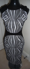 Women's Urban Diva Black & White Bodycon Dress Size 10