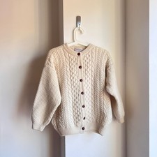 Vintage 100% Wool Cream Aran