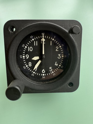 Aircraft cockpit clock waltham - aircraft,