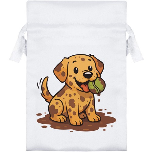 Muddy labrador puppy satin - 'muddy,