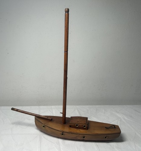 Vintage wooden model boat - vintage,