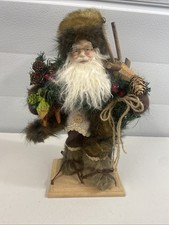 14” Father Christmas Santa Claus Figure Xmas Decoration@F 