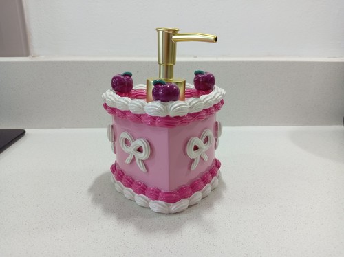 Pink heart shaped cake soap - pink,