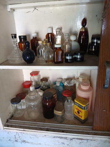 Vintage glass perfume bottles - perfume,