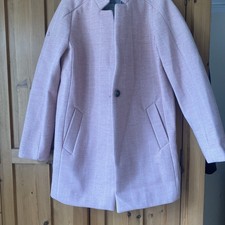 Ladies Joules Size 10 Pink  Wool Mix Coat Lined Brand New