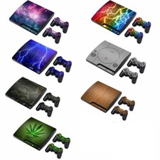 Skin Sticker Wrap Cover For PS3 SLIM PlayStation Decal Console Controller