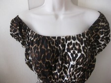 GYPSY DRESS RUFFLE LEOPARD