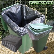240L Bin Bags Black Heavy Duty