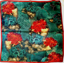 21"X21"Red Peony Print Pure