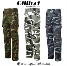 MENS CASUAL WORKWEAR CAMOUFLAGE CAMO WOODLAND OUTDOOR ARMY COMBAT TROUSERS PANTS
