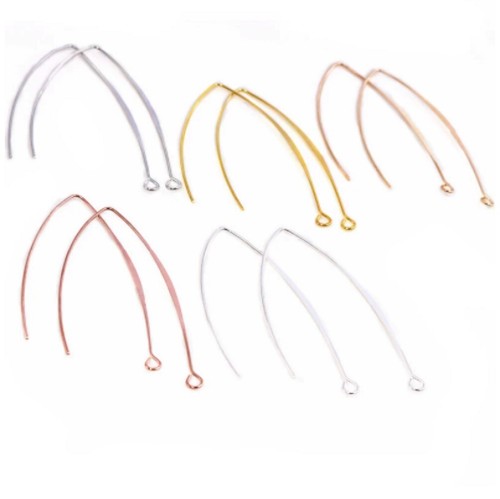 55mm shape earring hooks - v-shape,