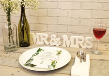Wooden Rustic Mr & Mrs Letters
